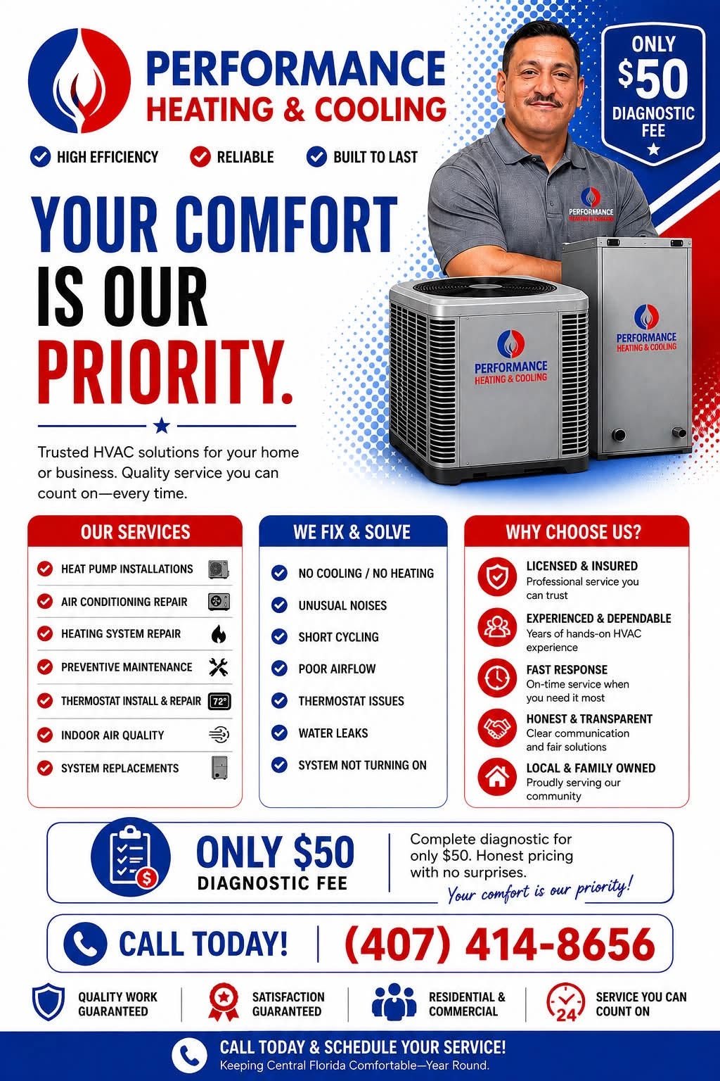 Performance Heating & Cooling LLC — Hvac in Davenport, FL