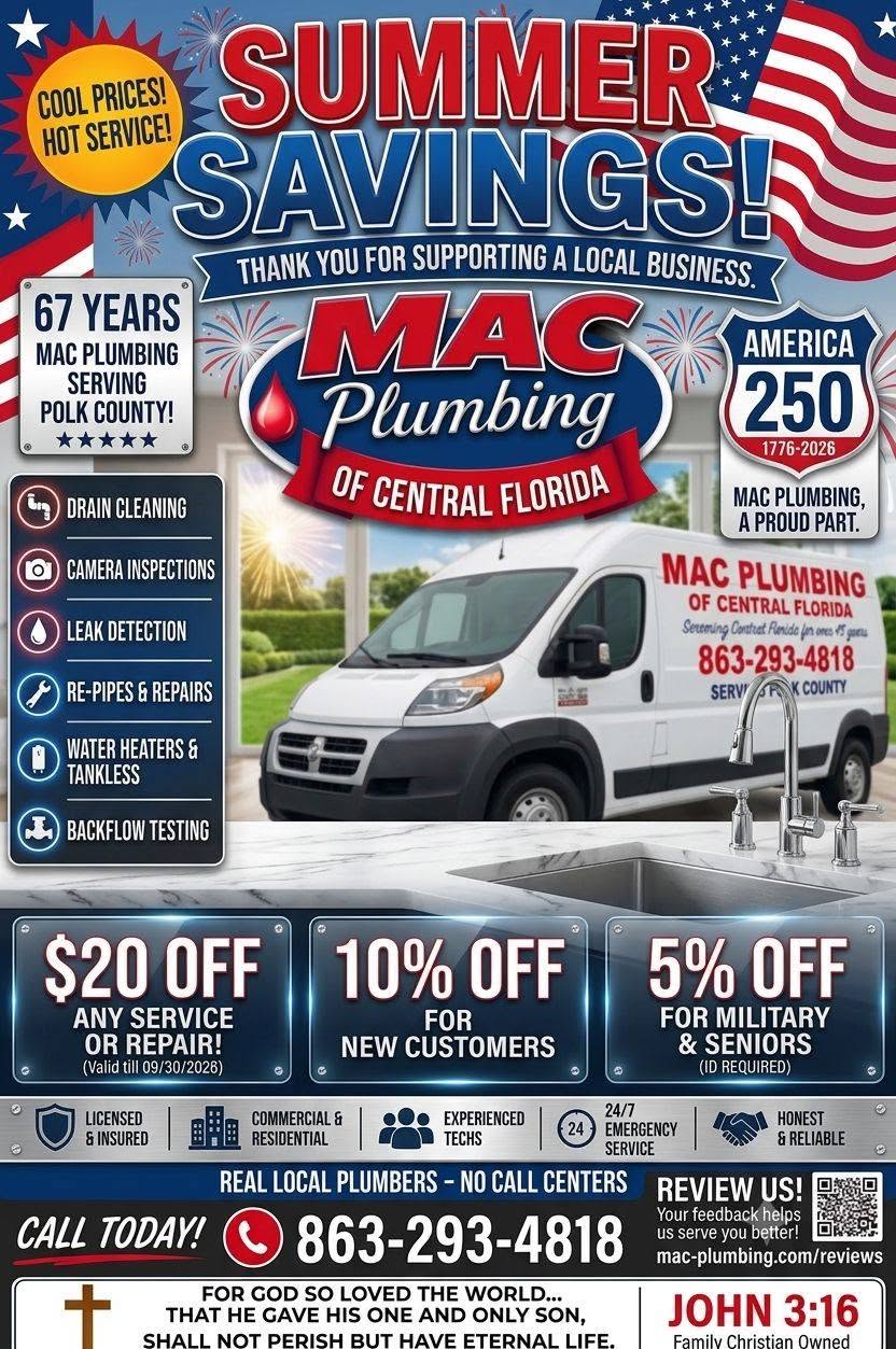Mac Plumbing of Central Florida — Plumbing in Winter Haven, FL