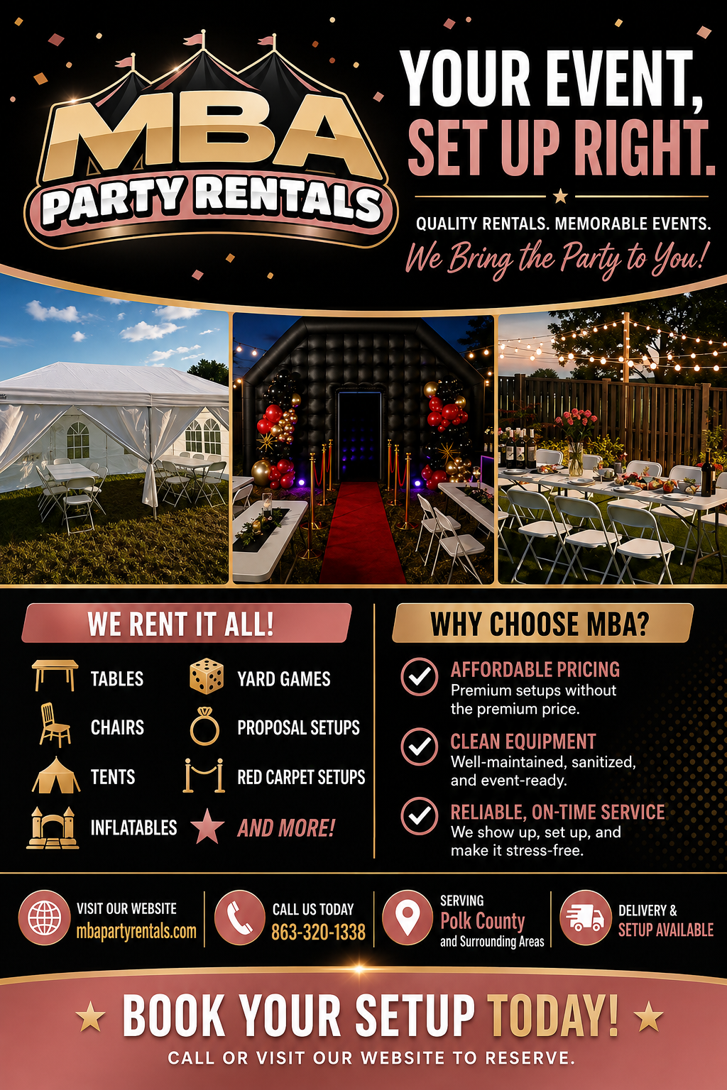 MBA Party Rentals — Party Event Equipment in Lakeland, FL