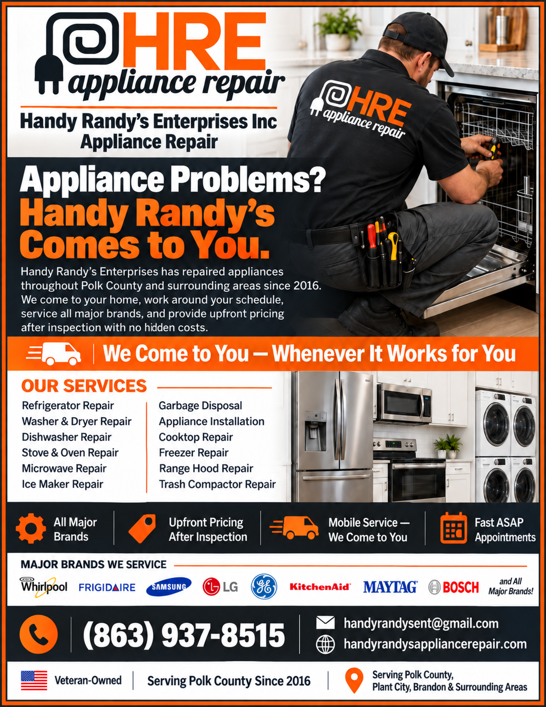 Handy Randy's Enterprises Inc - Appliance Repair hero